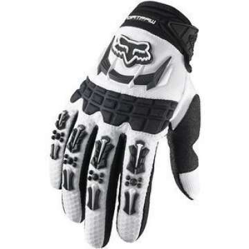 Fox Racing Dirtpaw Men's Off-Road/Dirt Bike Motorcycle Gloves - Color: White, Size: Medium