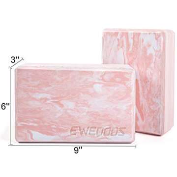 Ewedoos Yoga Blocks 2 Pack Eco Friendly Yoga Block High-Density Non-Slip Yoga Block Set for Yoga Pilates