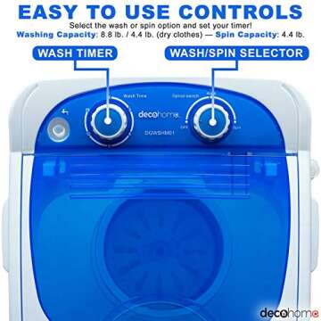 Deco Home Portable Washing Machine for Small Spaces