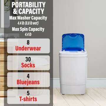 Deco Home Portable Washing Machine for Small Spaces