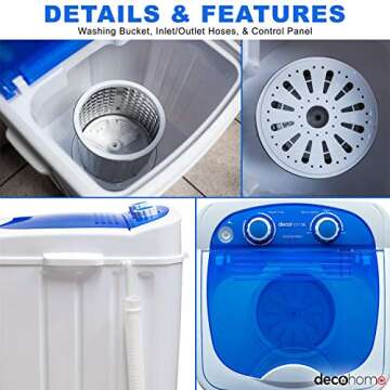 Deco Home Portable Washing Machine for Small Spaces