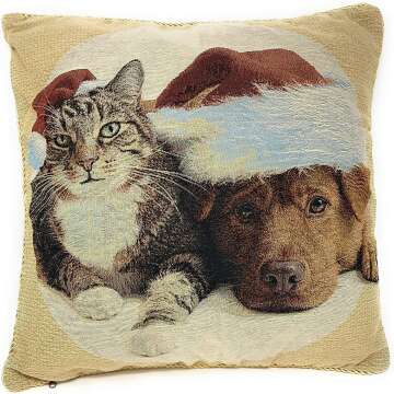 Holiday Animal Throw Pillow Cover
