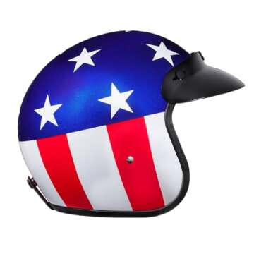 Daytona Helmets 3/4 Shell Open Face Motorcycle Helmet - DOT Approved, Lightweight & Comfortable, Vintage Design for Scooter, Cruiser & Street Bikes - Adjustable Fit, Enhanced Ventilation & Clear Visor