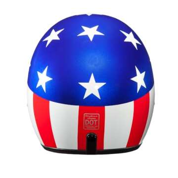 Daytona Helmets 3/4 Shell Open Face Motorcycle Helmet - DOT Approved, Lightweight & Comfortable, Vintage Design for Scooter, Cruiser & Street Bikes - Adjustable Fit, Enhanced Ventilation & Clear Visor