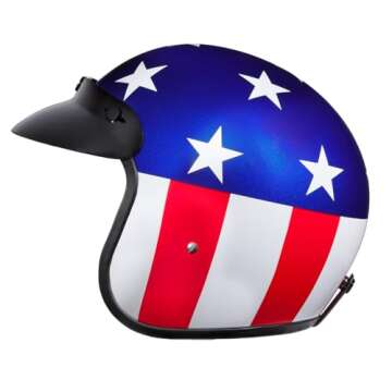 Daytona Helmets 3/4 Shell Open Face Motorcycle Helmet - DOT Approved, Lightweight & Comfortable, Vintage Design for Scooter, Cruiser & Street Bikes - Adjustable Fit, Enhanced Ventilation & Clear Visor