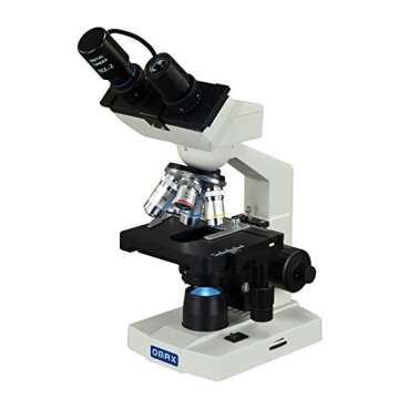 OMAX - XM82ESC02 40X-2000X Digital Lab LED Binocular Compound Microscope with Double Layer Mechanical Stage and USB Digital Camera