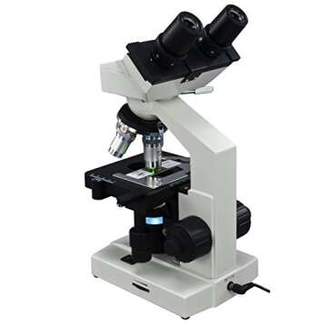 OMAX - XM82ESC02 40X-2000X Digital Lab LED Binocular Compound Microscope with Double Layer Mechanical Stage and USB Digital Camera