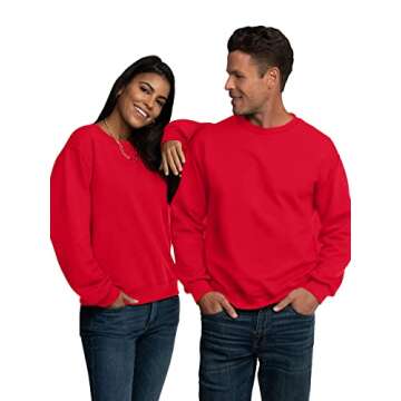 Fruit of the Loom Men's Eversoft Fleece Sweatshirts & Hoodies, Sweatshirt-Red, Medium