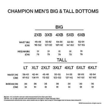 Champion Men's Sweatpants, Powerblend, Fleece, Open-Bottom Sweatpants (Reg. or Big & Tall)