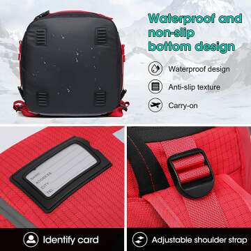 55L Waterproof Ski Boot Bag