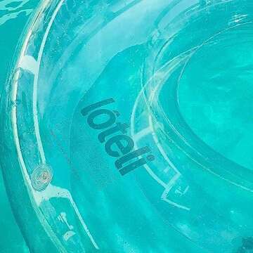 Clear Swim Ring by LÔTELI - Transparent Inflatable Pool Float for Adults & Kids - Minimal Aesthetic for Pool Parties, Summer Fun & Relaxation - Durable & Easy to Inflate