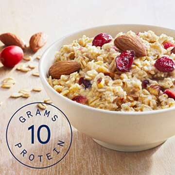 Quaker Instant Oatmeal, Select Starts, Protein, Cranberry Almond, Breakfast Cereal, 6 Packets Per Box (Pack of 6 Boxes)