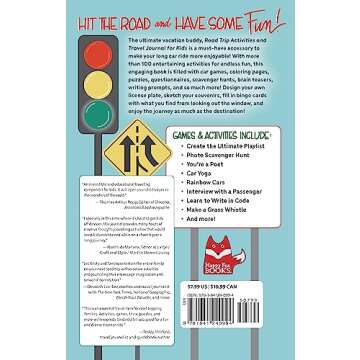 Road Trip Activities and Travel Journal for Kids (Happy Fox Books) Over 100 Games, Mazes, Mad Libs, Writing Prompts, Scavenger Hunts, and More to Keep Kids Having Fun in the Car with Zero Screen Time