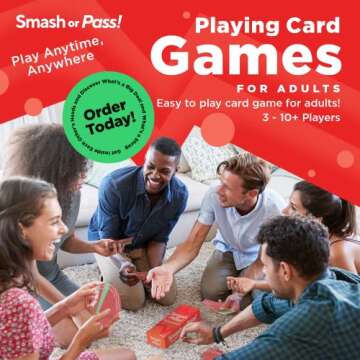 Bold. Smash or Pass: The Hilarious Game Night Adult Card Game - 3-20 Players - Fun Card Games and Party Card Game for Adults - Perfect for Girls Night, Bachelorette Party, or Strangers