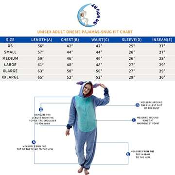 COSUSKET Flannel Unisex Onesie Pajamas for Adults