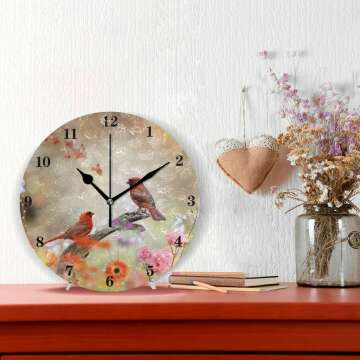 Cardinal Bird Wall Clock