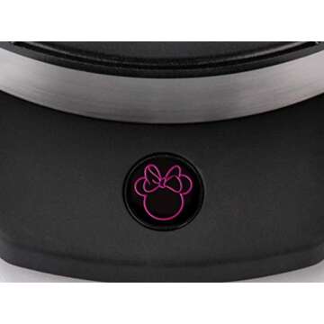 Disney Minnie Mouse Waffle Maker by Select Brands - Premium Minnie Mouse Waffle Iron - Disney Waffle Maker for Kitchen Appliances - For Disney Lovers - 7" Waffles, Pink