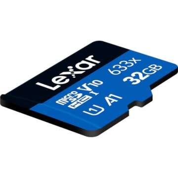 Lexar 32GB (2-Pack) High-Performance 633x micro SD Card w/ SD Adapter, UHS-I, C10, U1, A1, Full-HD & 4K Video, Up To 100MB/s Read, for Smartphones, Tablets, and Action Cameras (LMS0633032G-B2ANU)