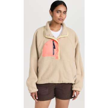 FP Movement Women's Hit The Slopes Pullover, Clay Combo, Tan, XS