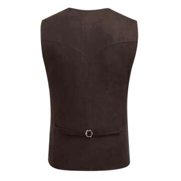 Slim Fit Suede Leather Vest for Men - COOFANDY