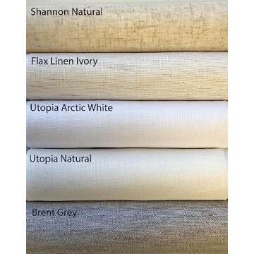 LOGANOVA® Sheer Curtains - European Relaxed Roman Shades. Top 100% Natural Linen Blinds & Drapes Privacy Windows. Cute Home Decor For Bedroom, Kitchen, Living Room, Bathroom & Home Office. Custom Made