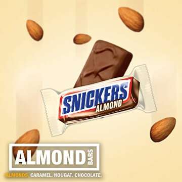 Delicious SNICKERS Almond Fun Size Milk Chocolate Candy Bars, 10.23oz