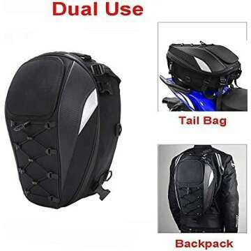 Dual Use Tail Bag & Backpack for Motorcycles