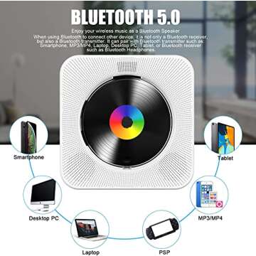 Gueray Bluetooth CD Player with HiFi Sound