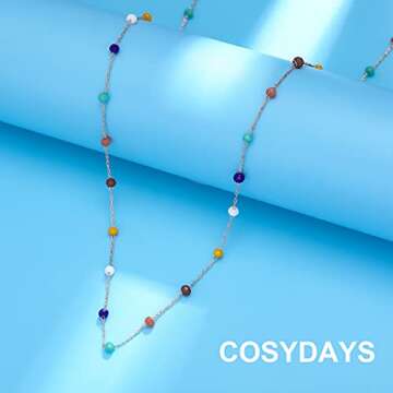 Cosydays Sexy Waist Chain Gold Colorful Beads Body Chain Beaded Belly chain Beach Bikini Chains Summer Body Chain Jewelry for Women and Girls