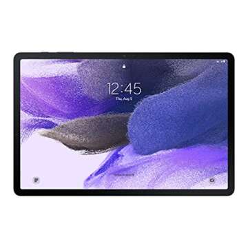 Samsung Galaxy Tab S7 FE 2021 Android Tablet 12.4” Screen WiFi 64GB S Pen Included Long-Lasting Battery Powerful Performance, Mystic Black (Renewed)