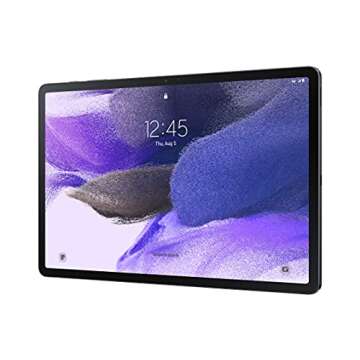 Samsung Galaxy Tab S7 FE 2021 Android Tablet 12.4” Screen WiFi 64GB S Pen Included Long-Lasting Battery Powerful Performance, Mystic Black (Renewed)