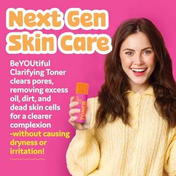 BeYouTiful Clarifying Facial Toner, Preppy Skin Care for Balanced Skin, Hydrating and Refreshing Self Care for teens Ages 8-17