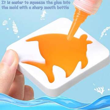 Magic Water Elf Toy Kit, Water Fairy Water Gel Kit, Aqua Animal Toy, Creative Magic Water Toy Creation kit, 100ml Capacity Water Elf Set with 12 Shape Molds, Children's DIY Marine Life (12 Colors)