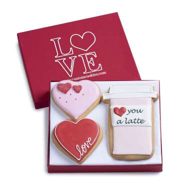 Gourmet Valentine's Day Cookie Gift Basket - 3 Count