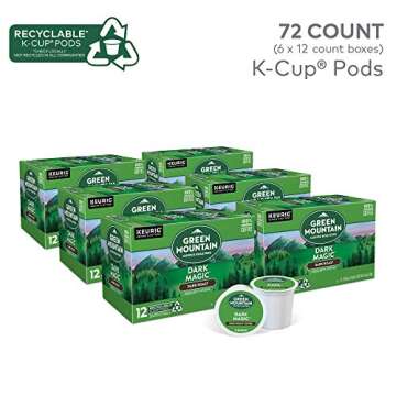 Green Mountain Dark Magic K-Cup Pods, 72 Count