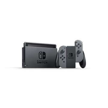 Nintendo Switch V2 Game Console - Black (HAC-001(-01) w/ OEM Gray Joy Cons (Renewed)