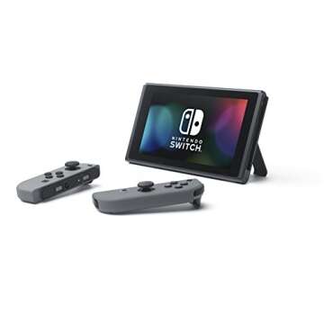 Nintendo Switch V2 Game Console - Black (HAC-001(-01) w/ OEM Gray Joy Cons (Renewed)