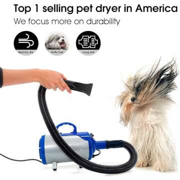 SHELANDY Groomer Partner Pet Hair Force Dryer with Heater