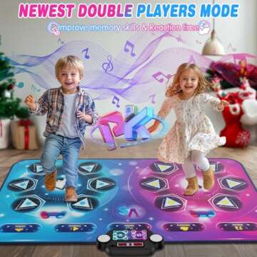 Upgraded Extra Large Electronic Dance Mats, Dance Pad with Single&Double Players Mode