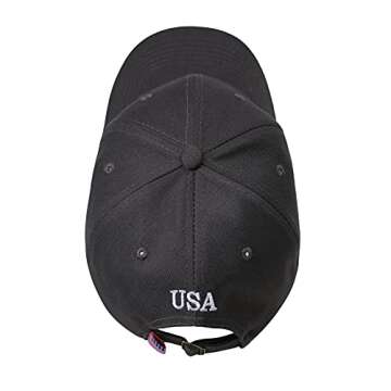 American Flag Hat Men Women Adjustable USA Baseball Cap Low Profile Plain Dad Hat Outdoor Ball Cap Dark Gray