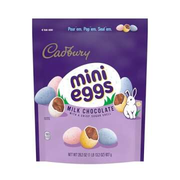 CADBURY MINI EGGS Milk Chocolate, Easter Candy Bag, 28 oz