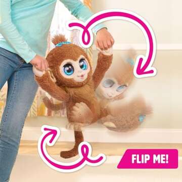 Just Play furReal Peanut The Playful Monkey Interactive Toy, 15-inch Realistic Plush, Kids Toys for Ages 4 Up