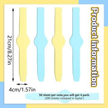 200 Sheets Time Will Tell Sticky Notes Watch Shaped Funny Sticky Notes Reminder Sticky Notes Homework Sticky Notes Funny Teacher Sticky Notes for Colleagues Teachers Students Kids, Yellow and Blue