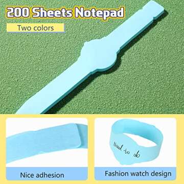 200 Sheets Time Will Tell Sticky Notes Watch Shaped Funny Sticky Notes Reminder Sticky Notes Homework Sticky Notes Funny Teacher Sticky Notes for Colleagues Teachers Students Kids, Yellow and Blue