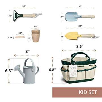 U+ME 15pce Kids Outdoor Toys | Montessori for Outside Kids Gardening Tools | Kids Outdoor Toys | Toddler Tools | with Mini Seed Starter Pods | Kids Watering Can | Toddler Gardening Set