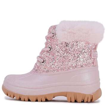 LONDON FOG Girls Toddler Tadley Cold Weather Warm Lined Snow Boot Fashion Snow Boots For Girls pink size 8