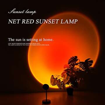 Ronly Sunset Lamp Projection Light,4 Colors Switchable with 360 Degree Rotation,Night Light,Sunset Led Light for Living Room Bedroom Floor Decor,Romantic Family Atmosphere Adults, Couples,Bedroom