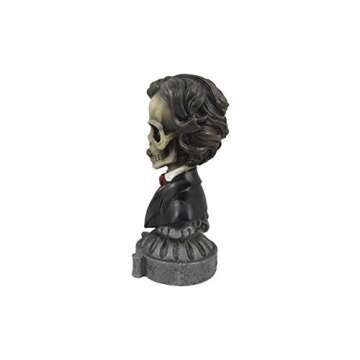 World of Wonders Dead Authors Collectible Gothic Horror Displayable Figurines | Gifts for Book Lovers | Skull Decor for your Home | Spooky Home Office Decoration - Poe