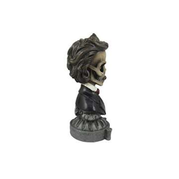 World of Wonders Dead Authors Collectible Gothic Horror Displayable Figurines | Gifts for Book Lovers | Skull Decor for your Home | Spooky Home Office Decoration - Poe