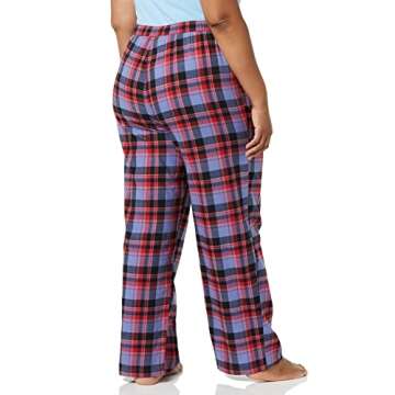 Amazon Essentials Women's Flannel Pajama Sleep Pant (Available in Plus Size), Blue Mixed Tartan, XX-Small